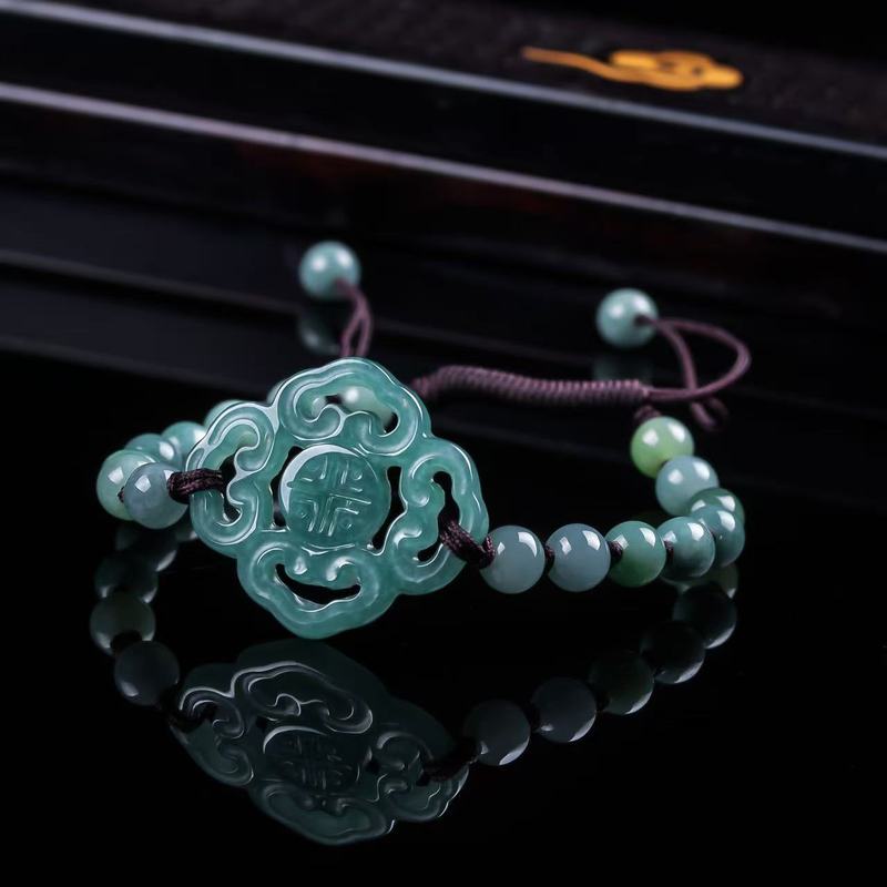 Women Fashion Designers - Pulsera de Jadeíta Natural Grado A,