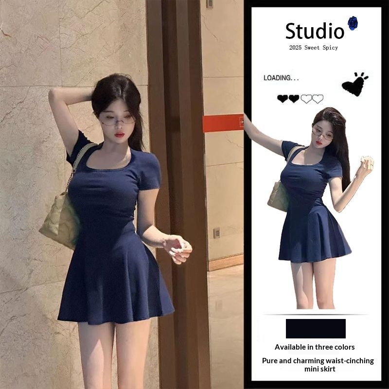 Women'S Fashion Petite - Vestido Mini de Verano Estilo Coreano,