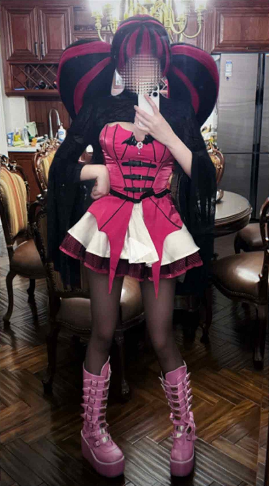 Knitted Vest Women - Disfraz de cosplay de Draculaura, la