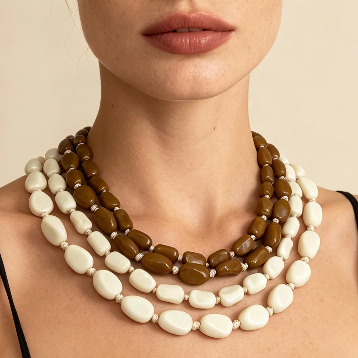 Collar de cuentas ovaladas irr - Women'S Fashion Ww2 reseña y precio