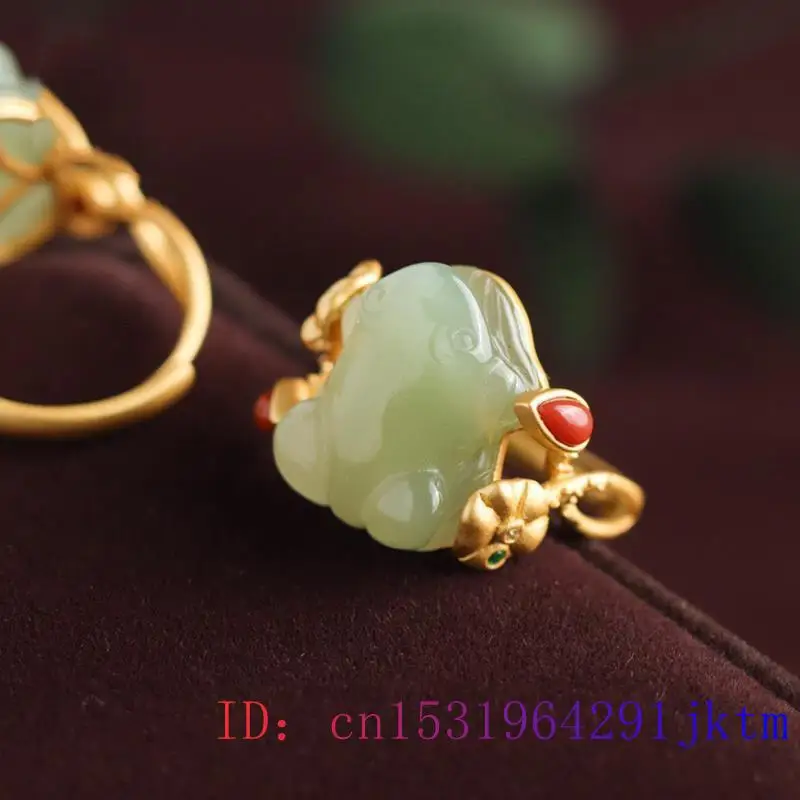 Anillos de rana de Jade verde  - Women Fashion Designers reseña y precio