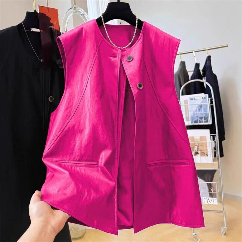 Chaleco de Cuero Negro sin Man - Women'S Fashion Petite reseña y precio