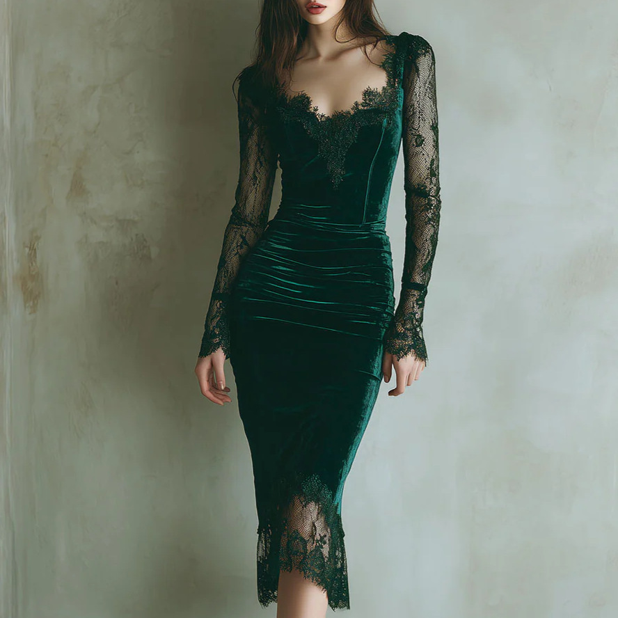 Elegante Vestido de Terciopelo - Women'S Fashion Quarter Zip reseña y precio