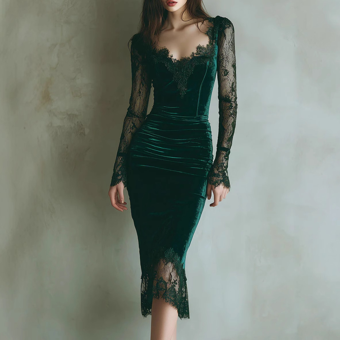 Elegante Vestido de Terciopelo - Women'S Fashion Quarter Zip reseña y precio