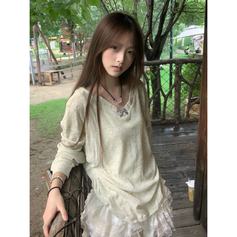 Blusa de estilo coreano con cu - Women Fashion Style reseña y precio