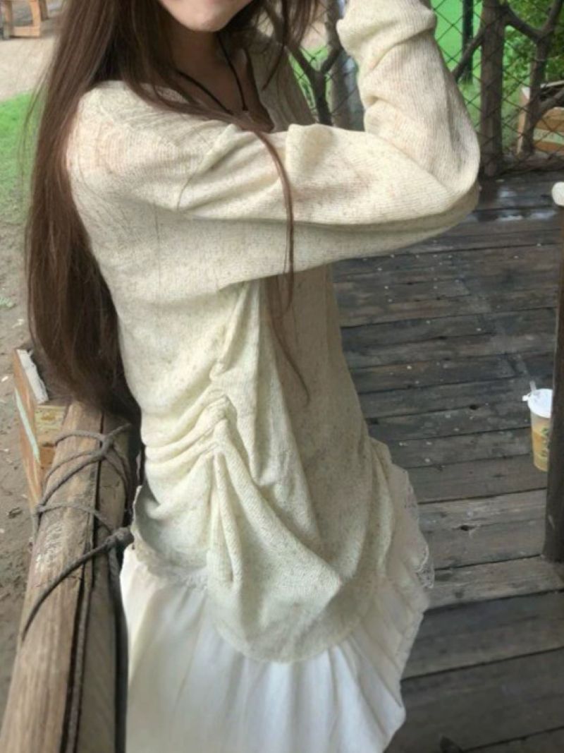 Blusa de estilo coreano con cu - Women Fashion Style reseña y precio