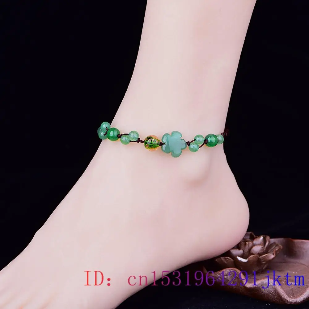 Tobilleras con flor de Jade pa - Women Fashion Designers reseña y precio
