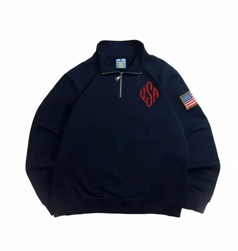 Sudadera Y2K azul marino con c - Women'S Fashion Quarter Zip reseña y precio