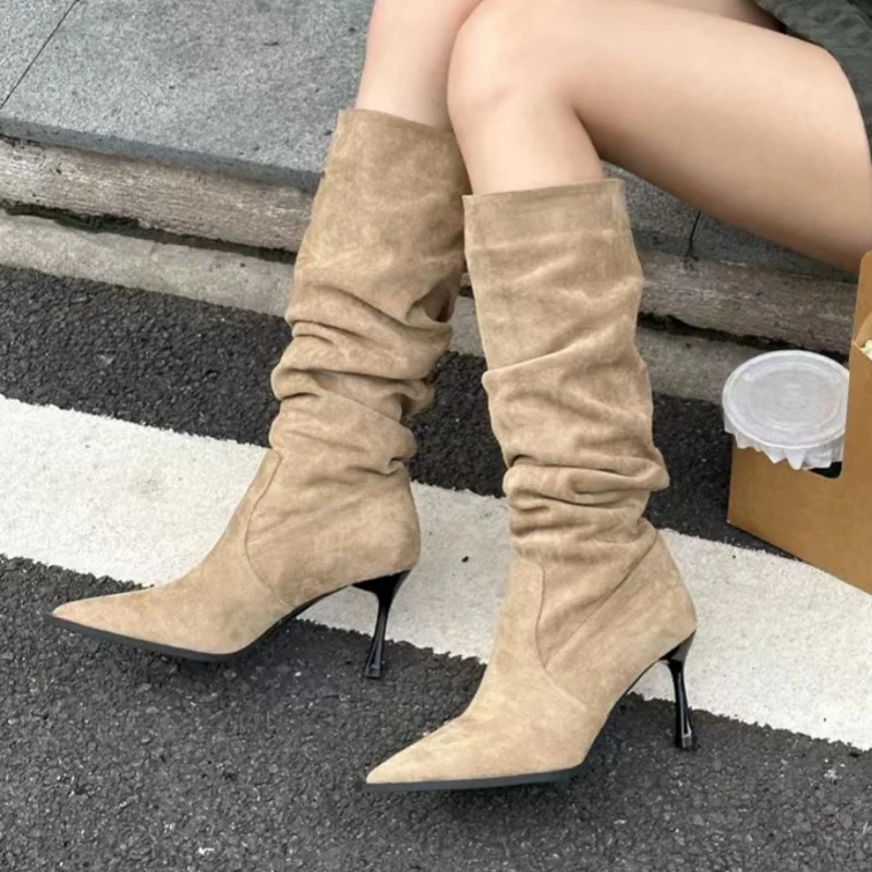 Botas de tacón fino para camin - Women'S Fashion Riding Boots reseña y precio