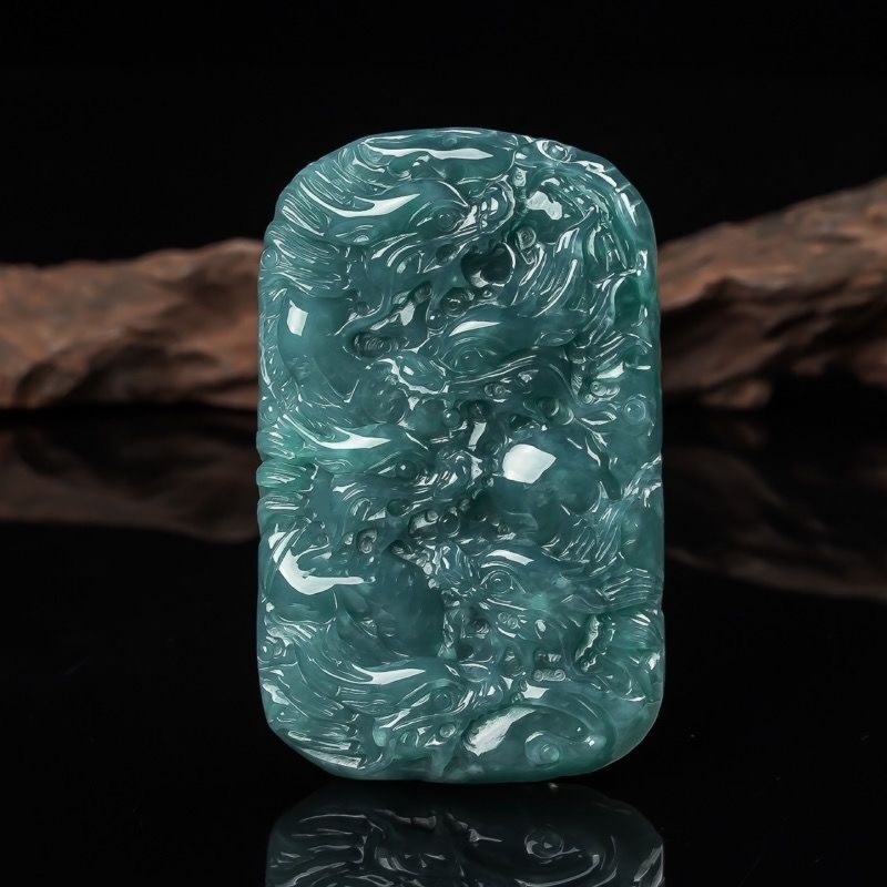 Colgante de Jade Azul Esmerald - Women Fashion Designers reseña y precio