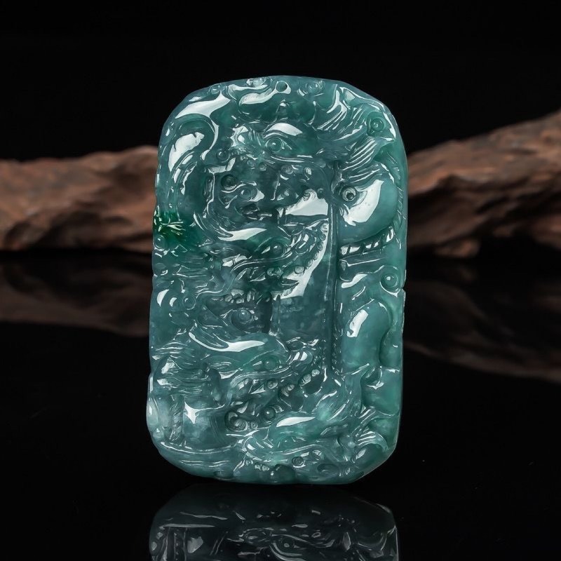 Colgante de Jade Azul Esmerald - Women Fashion Designers reseña y precio