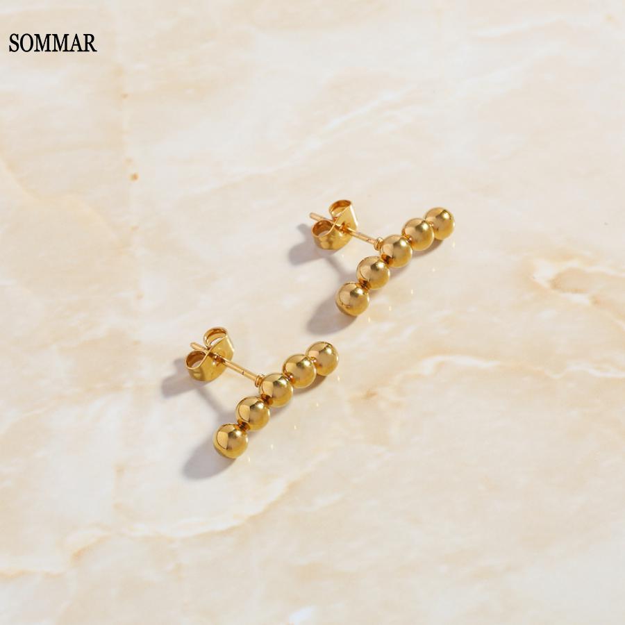 SOMMAR-pendientes de tuerca de - Women Fashion Online Shopping reseña y precio