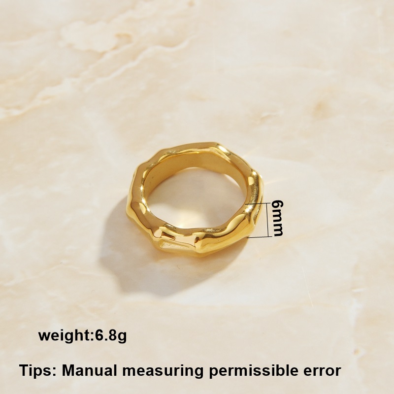 SOMMAR-Anillo de bambú chapado - Women Fashion Online Shopping reseña y precio