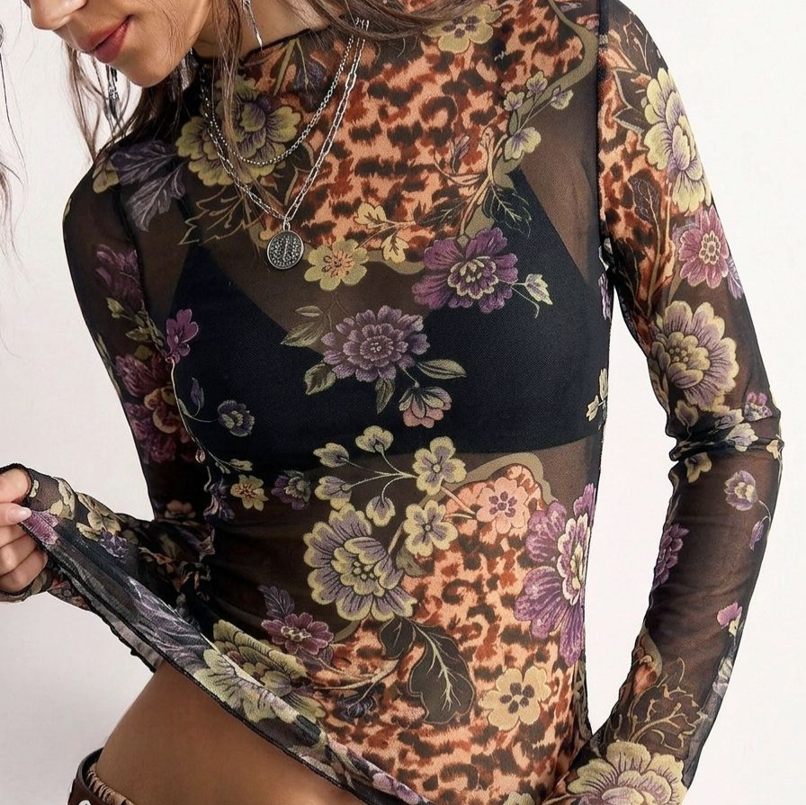 B 2026 Camiseta de malla trans - Women Fashion Style reseña y precio