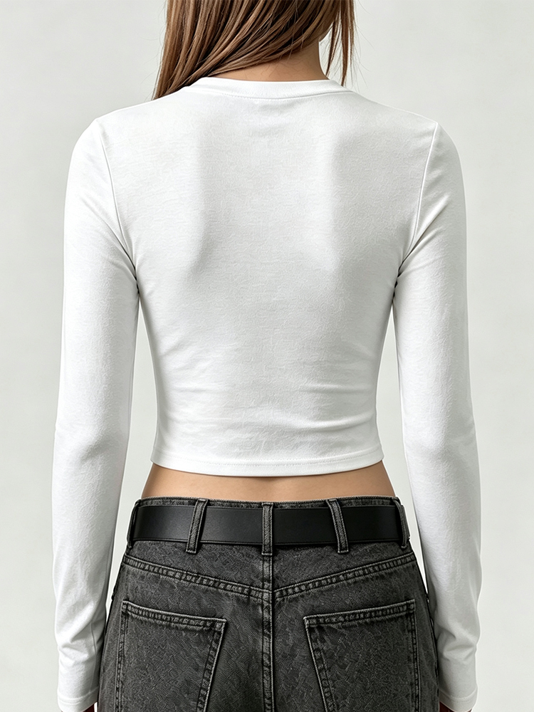 Camiseta de manga larga con es - Women Fashion Outfits reseña y precio