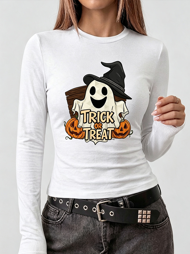 Camiseta de manga larga con es - Women Fashion Outfits reseña y precio
