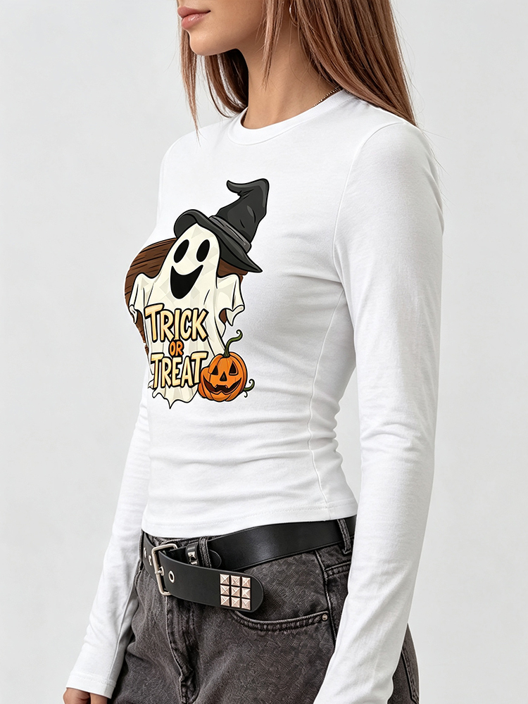 Camiseta de manga larga con es - Women Fashion Outfits reseña y precio