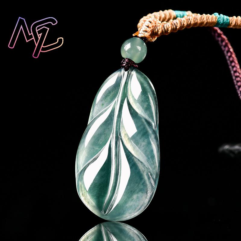 Colgante de hoja de jadeíta de - Women Fashion Designers reseña y precio